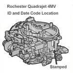 1968/1969 Rochester 4MV Quadrajet stamp