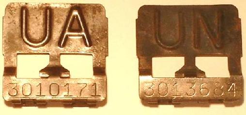 1967 UA and UN tags