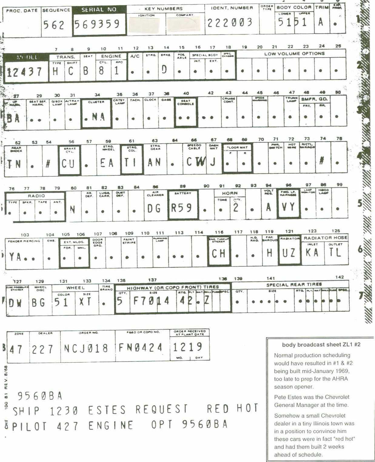 Trim Tag Decoder - CorvetteForum - Chevrolet Corvette Forum Discussion