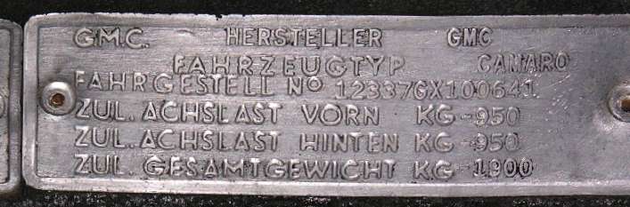 German Homologation Tag