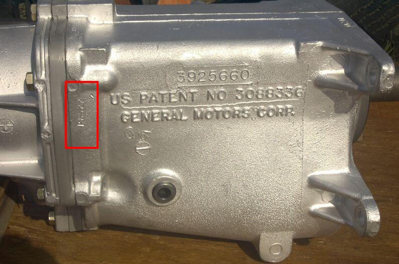 Muncie 4-speed transmissions were stamped on the rear edge of the passenger 